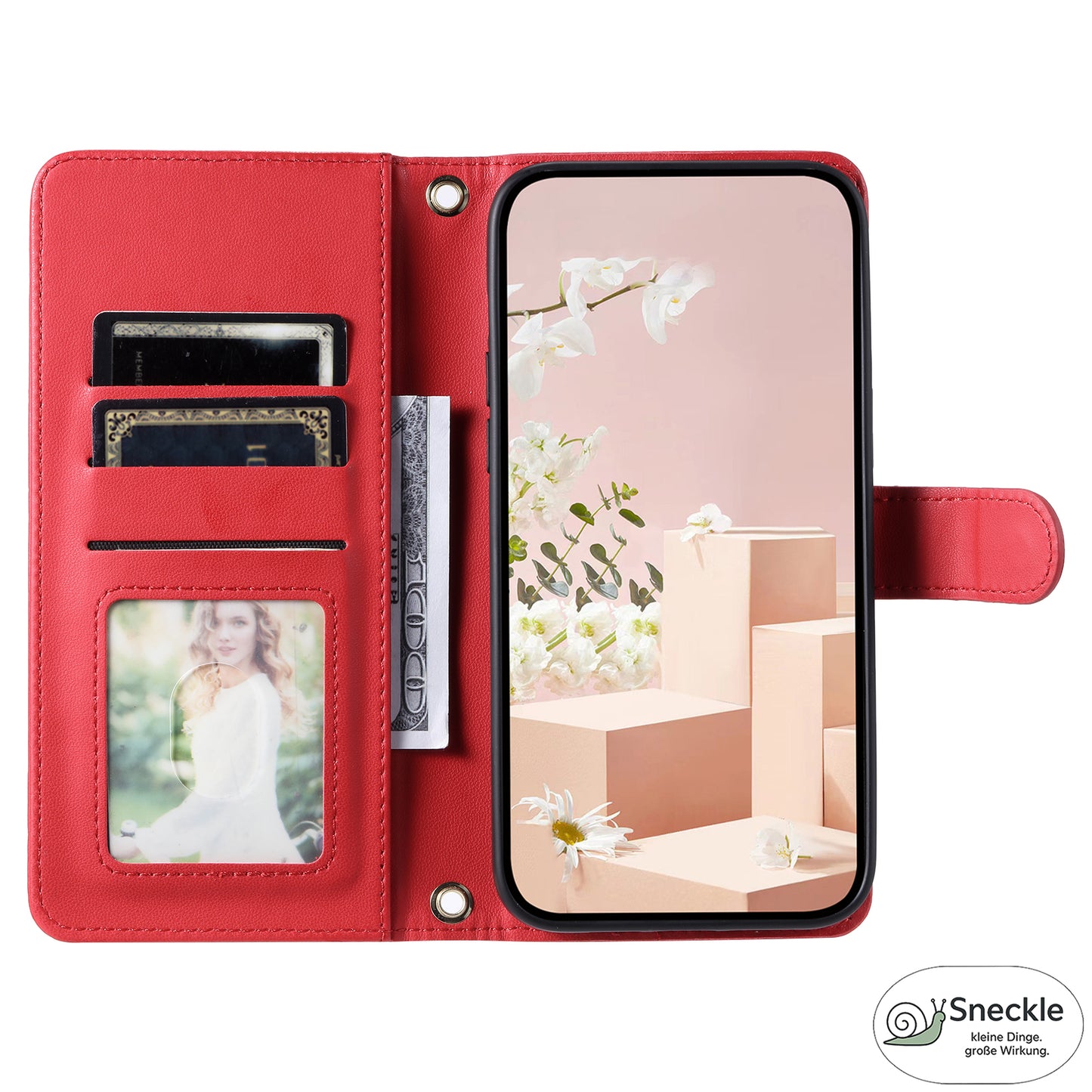 Galaxy A73 5G Crossbody-Lederhülle – Rhombus-Design