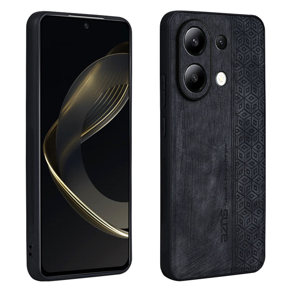 AZNS For Xiaomi Redmi Note 13 4G Case Anti-Scratch PU Leather Coated TPU Phone Cover