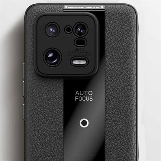 Xiaomi 13 Pro 5G Handyhülle – Q.COO Stoßfeste aus strukturiertem PU-Leder + TPU + Acryl-Telefonschutz