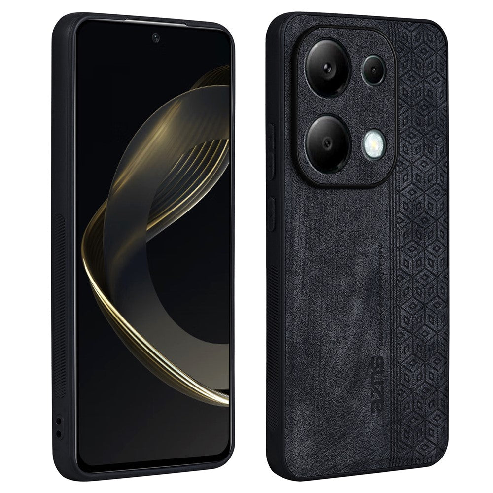 AZNS For Xiaomi Redmi Note 13 Pro 4G / Poco M6 Pro 4G Case Shockproof PU Leather Covered TPU Phone Shell