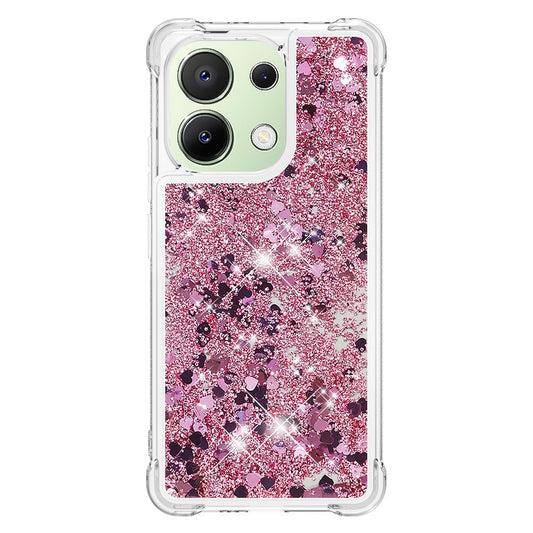 Xiaomi Redmi Note 13 4G Handyhülle – TPU- mit glitzerndem Treibsand, stoßfeste Telefon-Rückseite