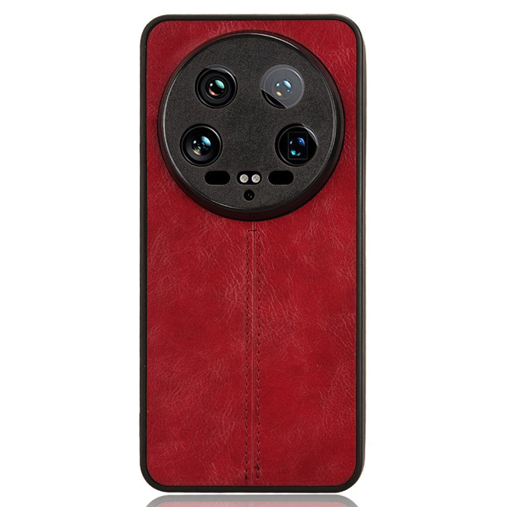 For Xiaomi 14 Ultra Phone Cover Cowhide Texture Stitching Line Shockproof Back Case