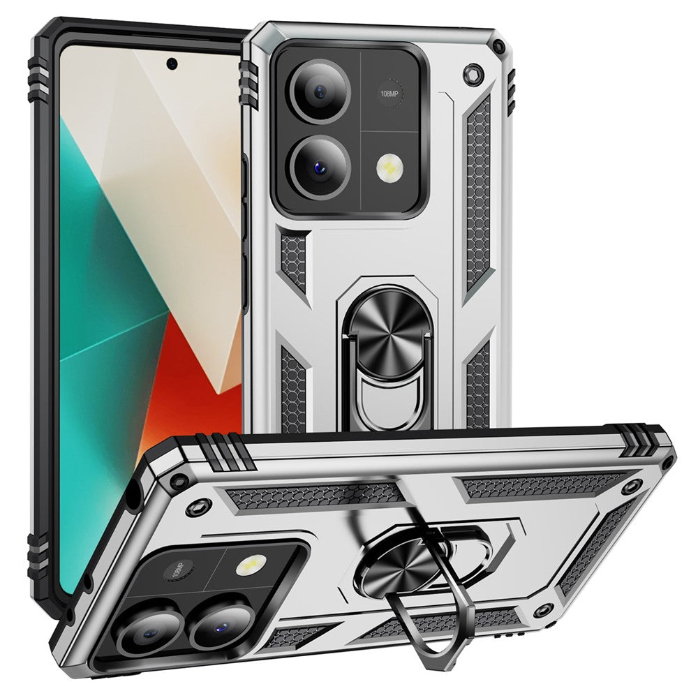 For Xiaomi Redmi Note 13 5G Kickstand Case Shockproof PC+TPU Phone Cover