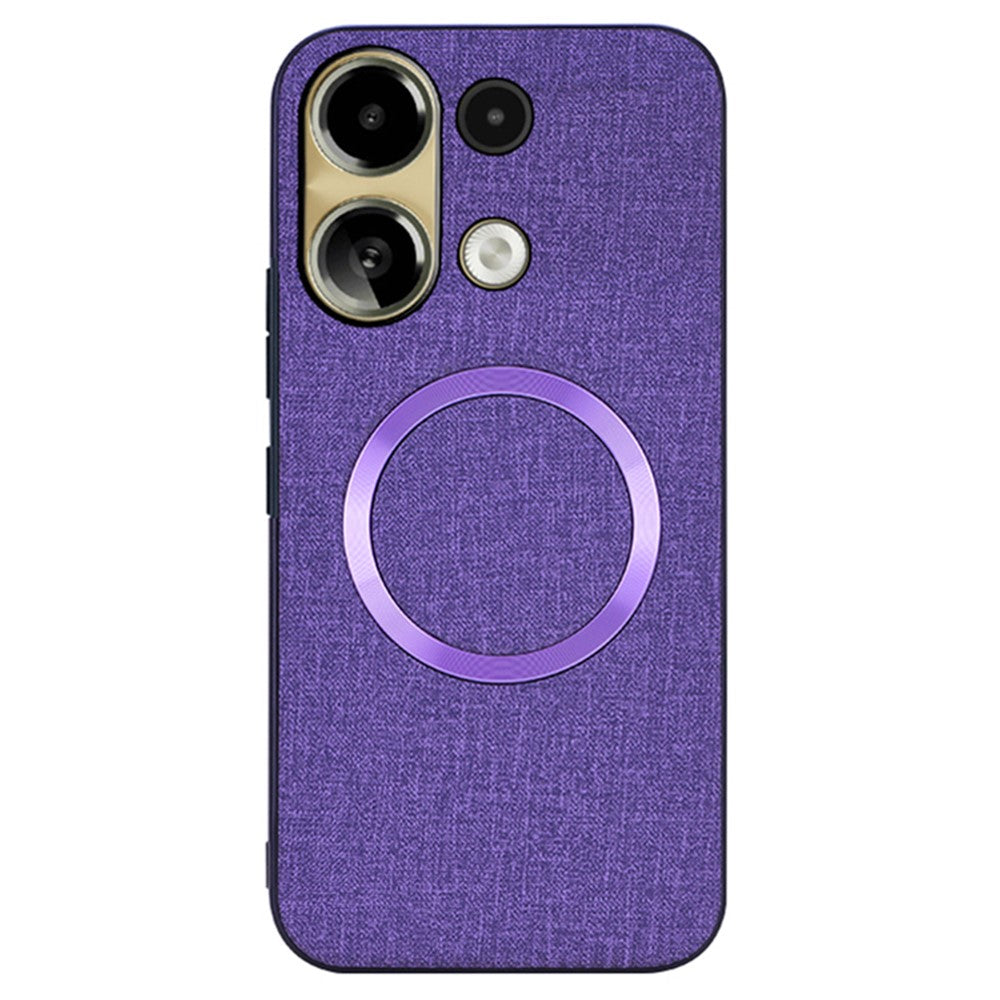 For Xiaomi Redmi Note 13 4G Case Scratch-proof TPU+Cloth Phone Shell Magnetic Case