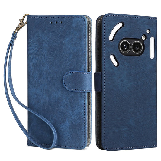 For Nothing Phone (2a) Plus / Phone (2a) Leather Case with Strap RFID Blocking Wallet Phone Cover