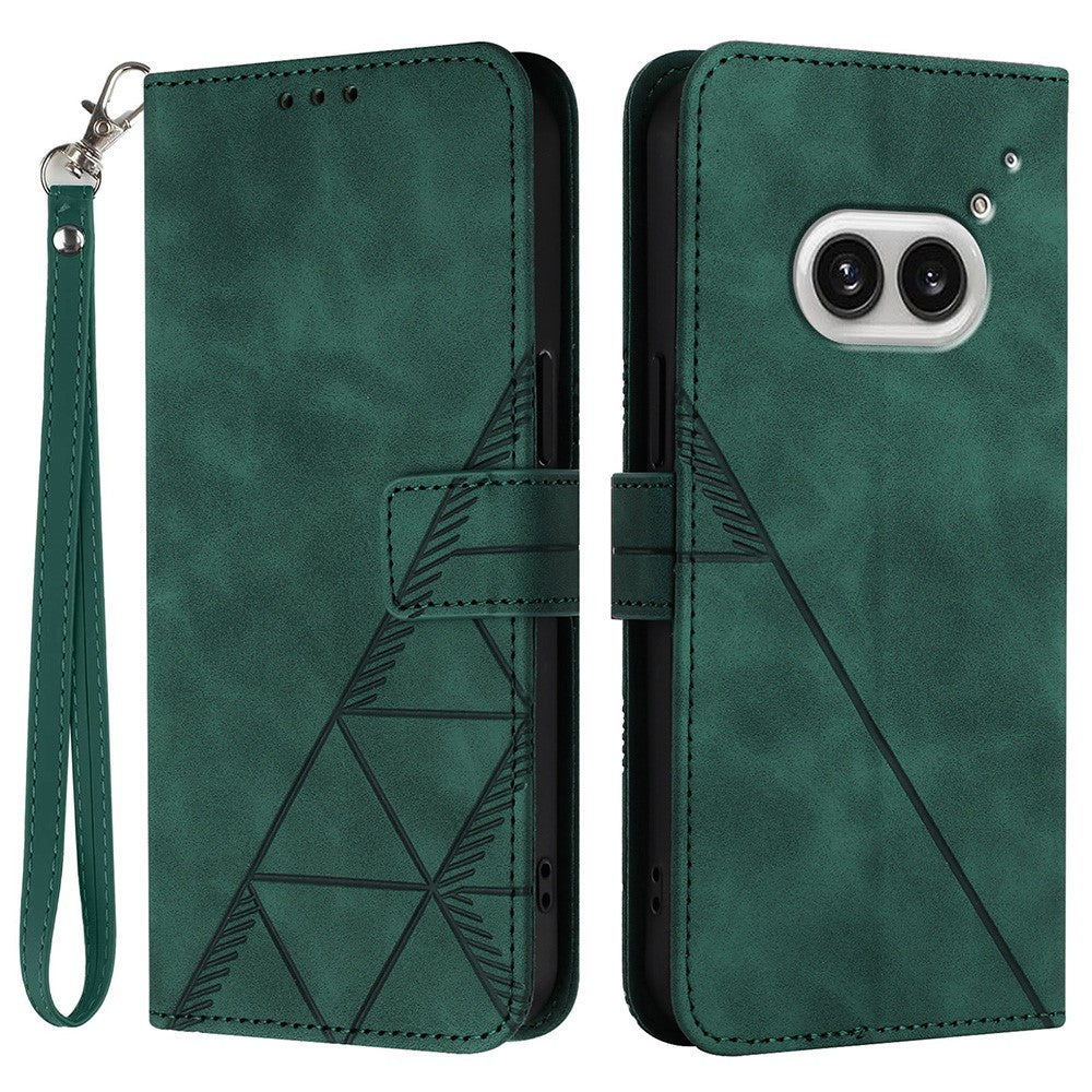 Nothing Phone (2a) Plus / Phone (2a) Wallet-Handyhülle – Aus Leder, mit Handschlaufe, Brieftaschenständer