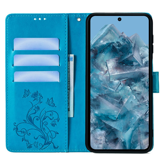 Pixel 8 Pro Schutzhülle – Mit Blumens- & Schmetterlingsmuster & Riemen
