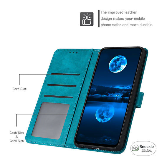 Galaxy A32/M32 5G Wallet-Hülle – Kalbsleder-Optik & Mit Ständer