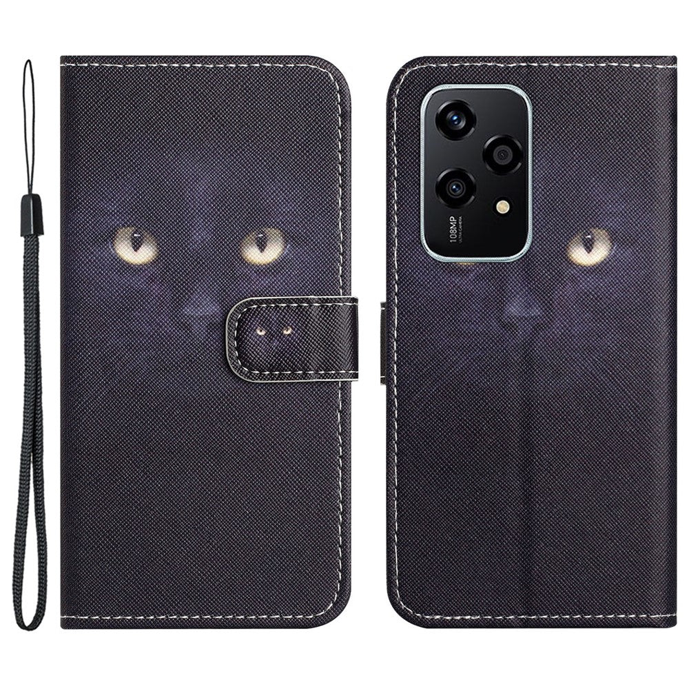 For Honor 200 Lite Case Cross Texture Leather Flip Pattern Phone Cover