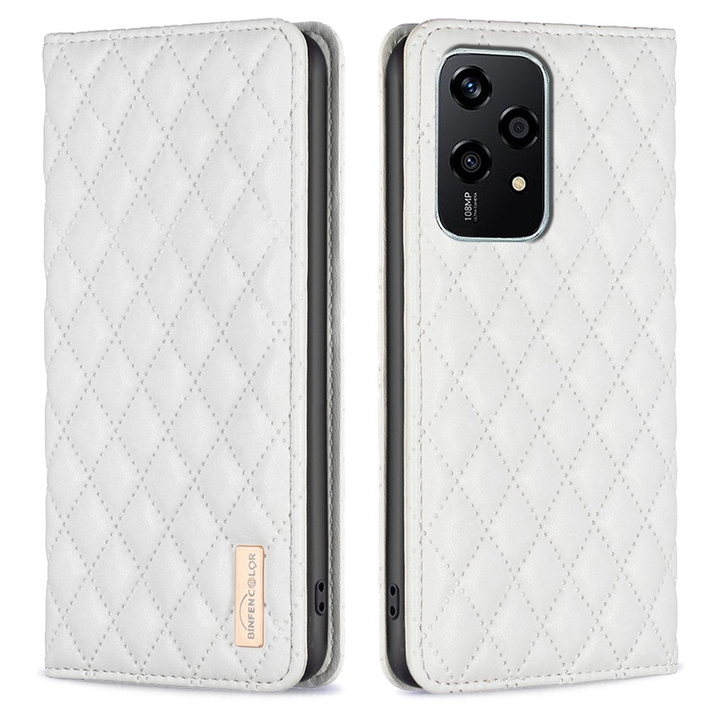 BINFEN COLOR BF Style-16 For Honor 200 Lite PU Leather Phone Stand Case Magnetic Phone Cover