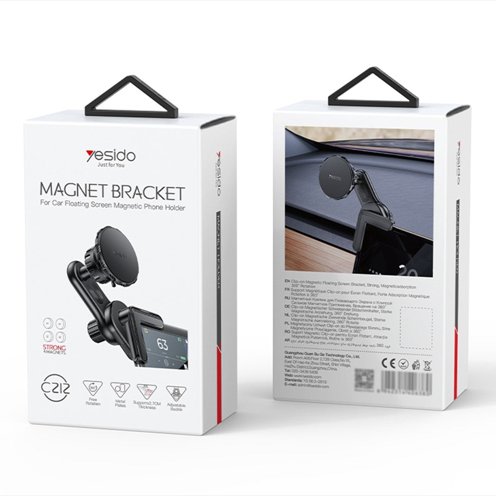 YESIDO C212 Floating Car Screen Phone Holder Rotatable Magnetic Cellphone Bracket