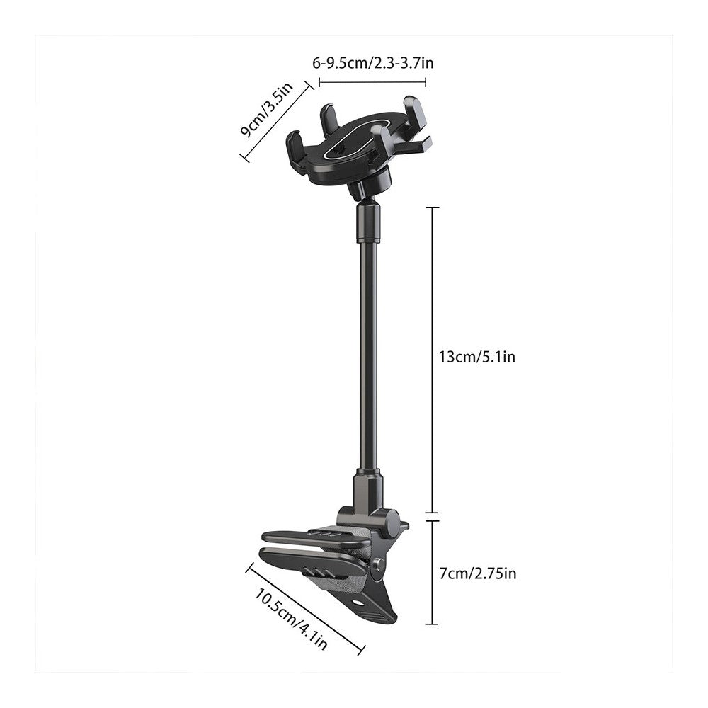 X040 Universal Phone Holder Clamp Mount Bracket for Electric Guitar Bass Ukulele Live Teaching Video Recording