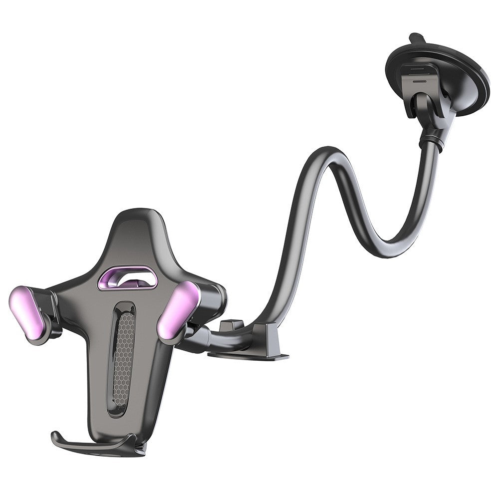 X034 Gooseneck Car Phone Mount Suction Cup Windshield Dashboard Holder Flexible Long Arm 360 Degree Adjustable Mobile Holder for 4.7-7.2 Inch Phones