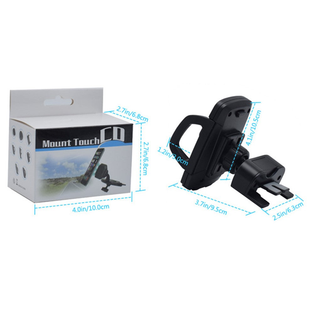 Universal Auto Car CD Slot Phone Mount for Driving Navigation 360-Degree Rotating Cell Phone Holder with Adjustable Clip