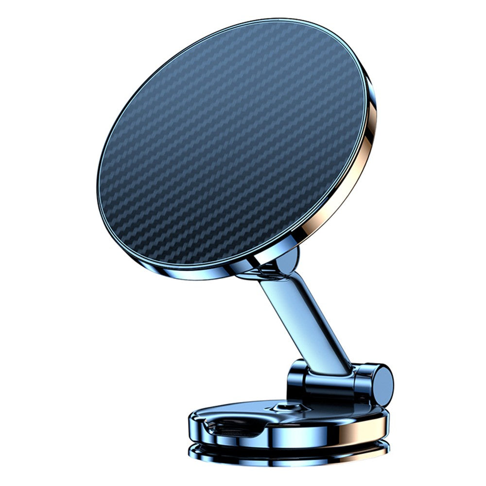 Carbon Fiber Texture Car Adhesive Base Magnetic Absorption Alloy Phone Holder Folding Bracket