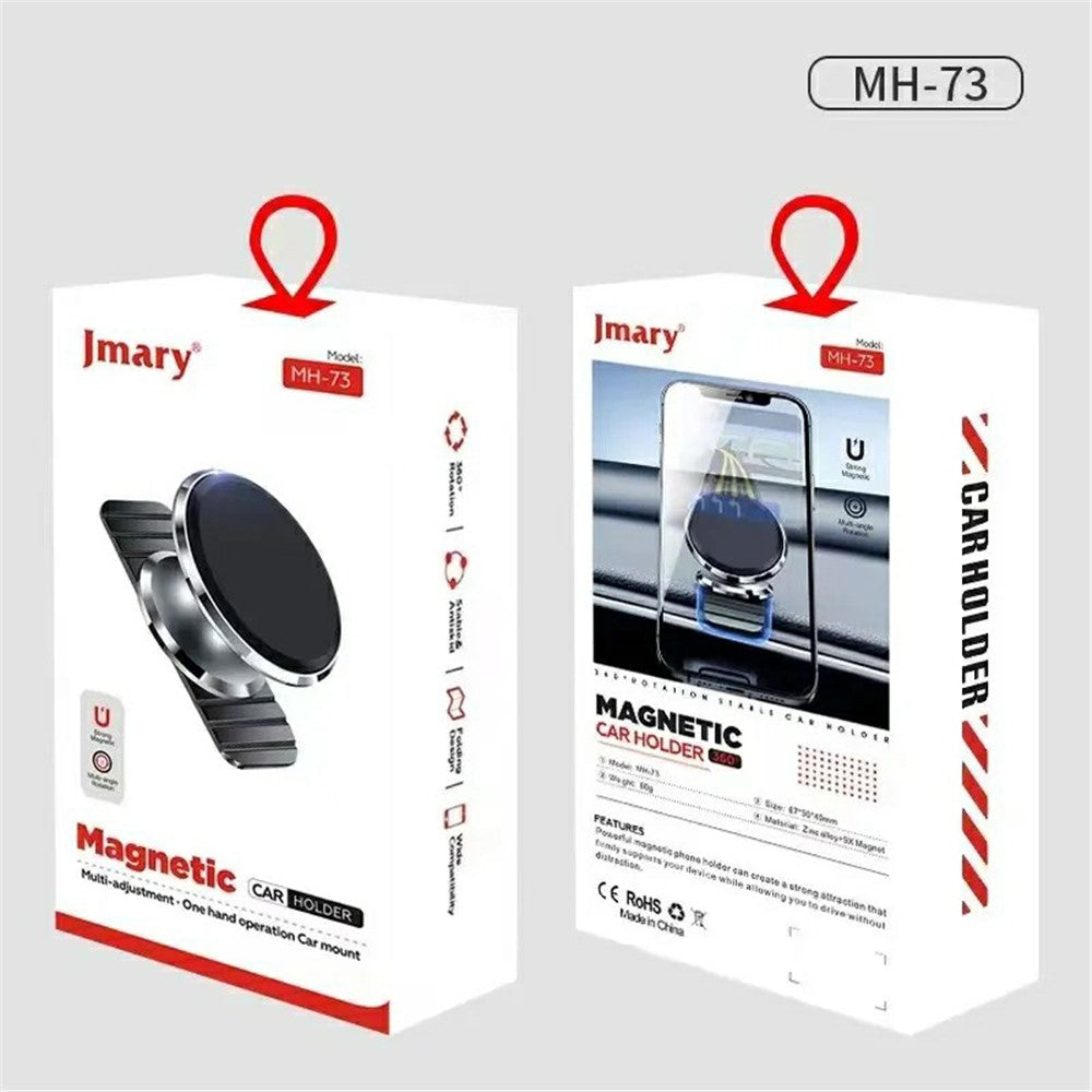 JMARY MH-73 Magnetische Auto-Handyhalterung – Aus Zinklegierung, Armaturenbrett-Halterung