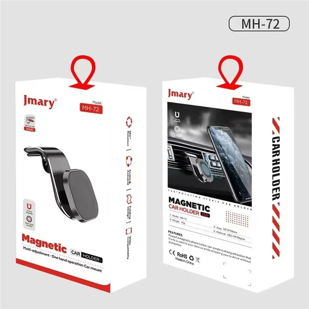 JMARY MH-72 Magnetische Auto-Handyhalterung – Für Lüftungsschlitze, 360 Grad drehbar
