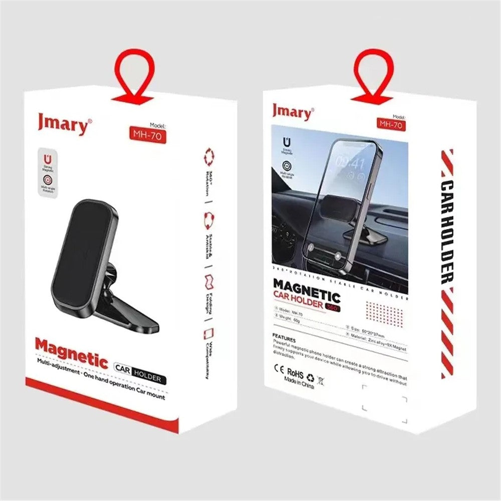 JMARY MH-70 Magnetische Auto-Handyhalterung – Für Armaturenbrett, drehbar