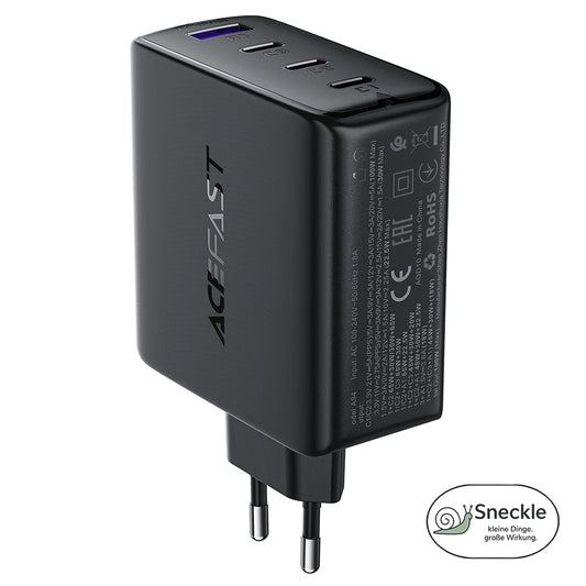 Wandladegerät 100W mit 4 Ports (3×USB-C, 1×USB-A) - GaN Technologie