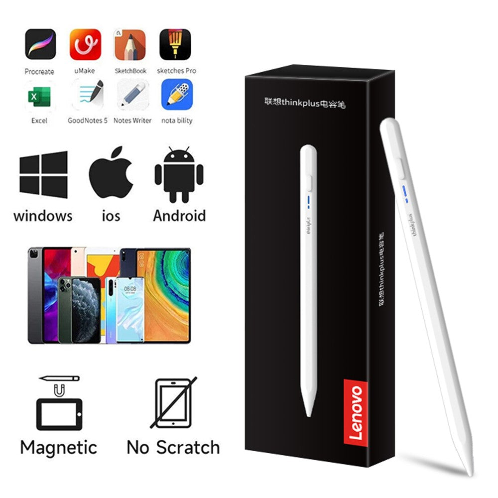 LENOVO Thinkplus BP16 Magnetischer aktiver Stift – Für Tablets, Aluminiumlegierungsstiftgehäuse, POM-Stiftspitze