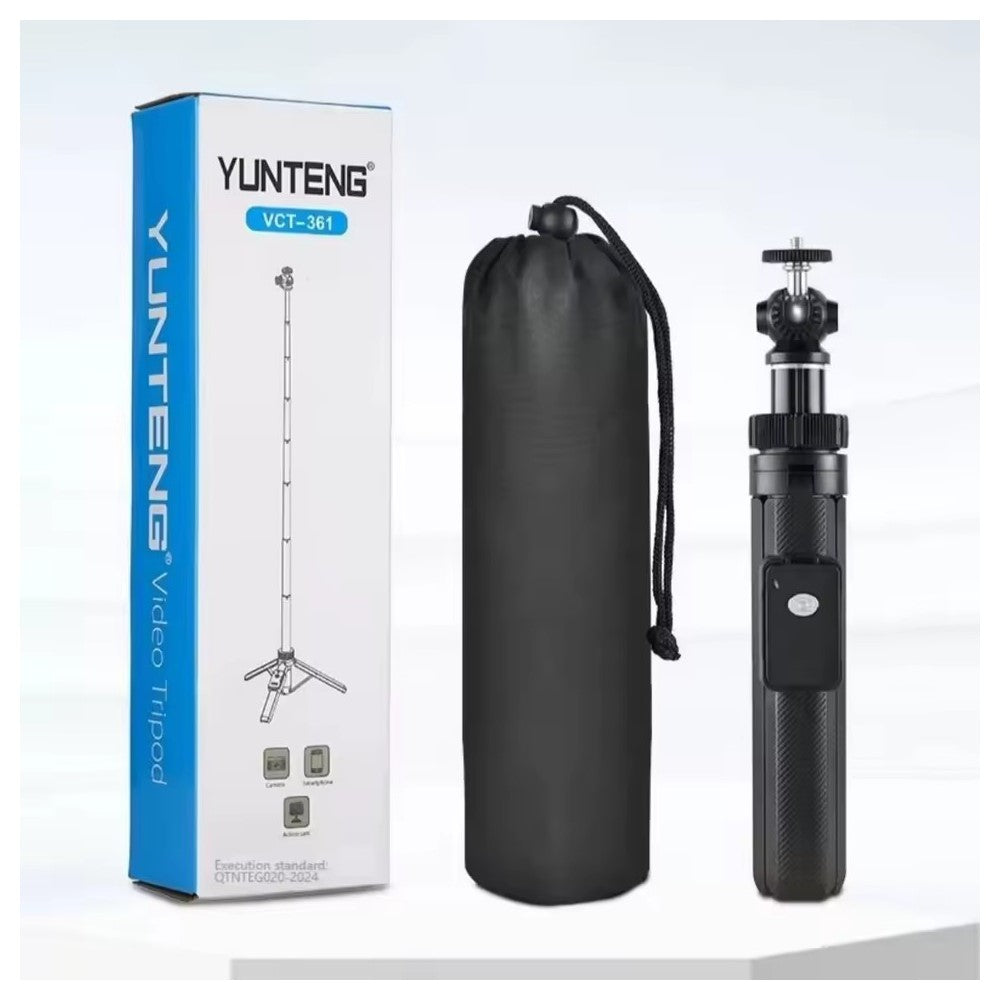 YUNTENG VCT-361 Selfie-Stick mit Stativfunktion – Magnetisch, Bluetooth-kompatibel, für Smartphones/Action-Kameras