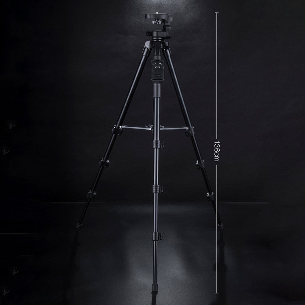 YUNTENG 5218 Teleskop-Fotografie-Stativ – Mit Bluetooth-kompatibler Fernbedienung, für DSLR- & SLR-Kameras sowie Smartphones