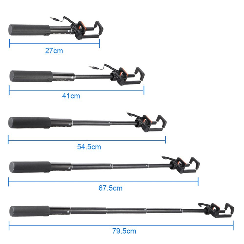 YUNTENG 808 Selfie-Stick – Mit Ausziehfunktion, für iPhone, Samsung & Huawei Smartphones