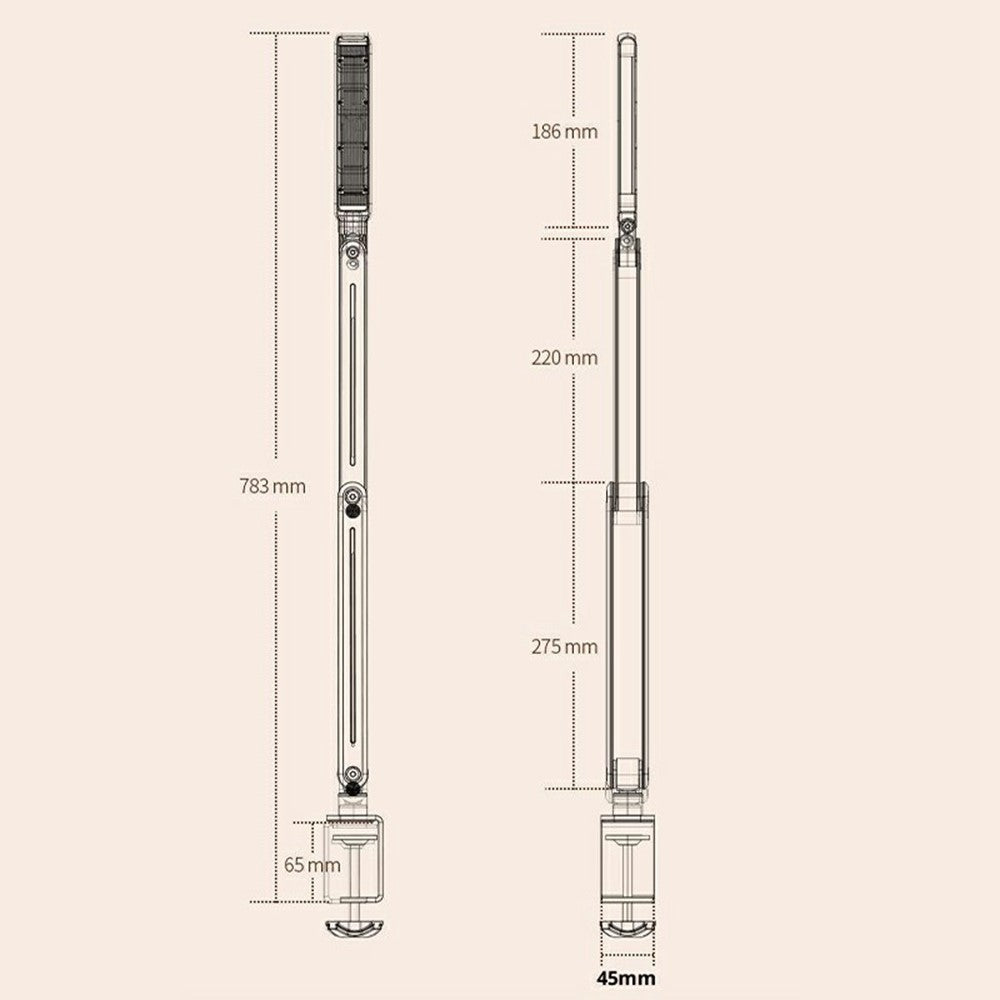 P86 Foldable Tablet Holder Aluminum Alloy 360 Degree Rotation Suspension Arm Mount Tablet Stand for Bed / Desk