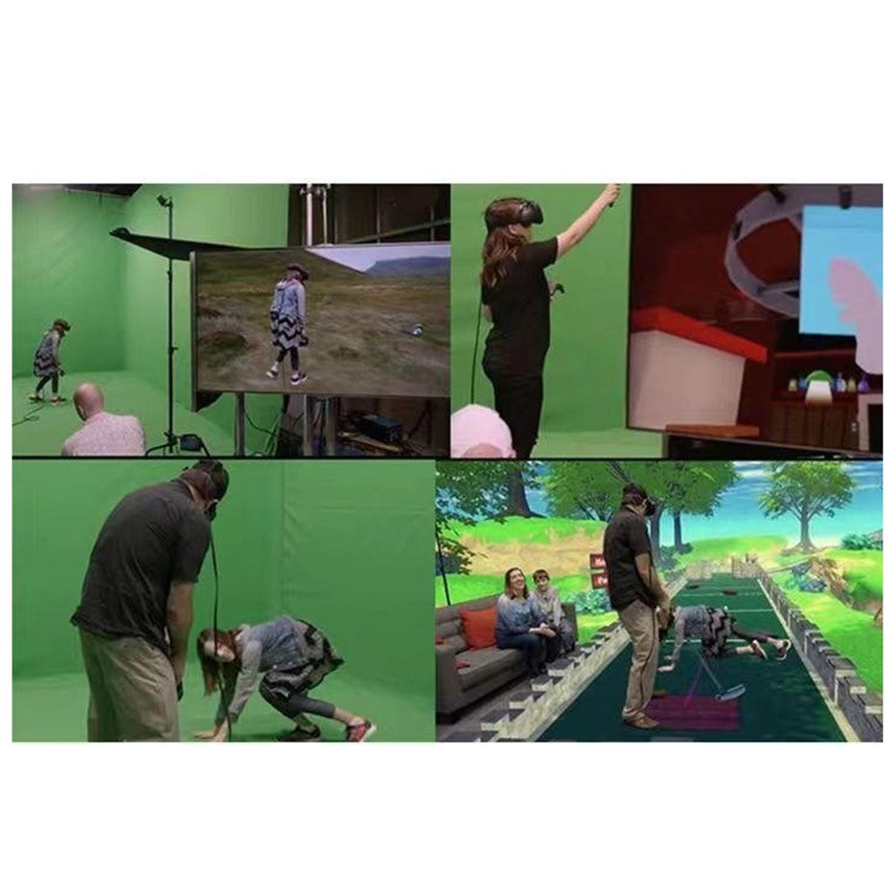 Green Screen Hintergrund – 3 x 4 m, aus Polyesterfaser, mit 4 spurlosen Nägeln, für Live-Streaming