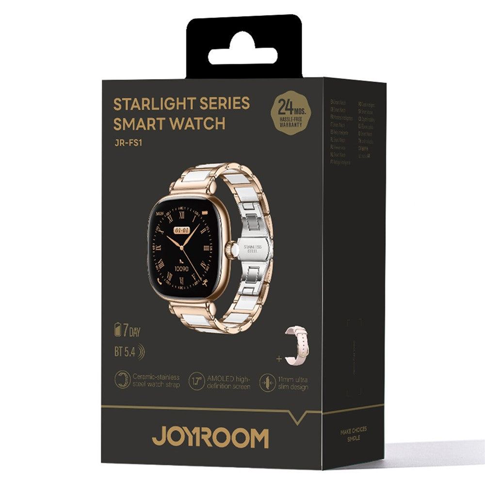 JOYROOM JR-FS1 Smartwatch – 1,7-Zoll-AMOLED-Display, Bluetooth-Funktion, Keramikgehäuse