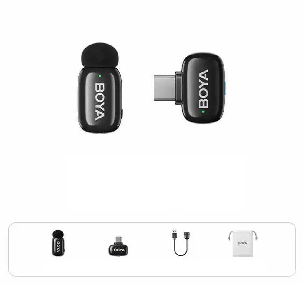 BOYA Mini-07 Drahtloses Lavalier-Mikrofon – Mit USB-C-Empfänger, für Aufnahmen, Interviews & Vlogging