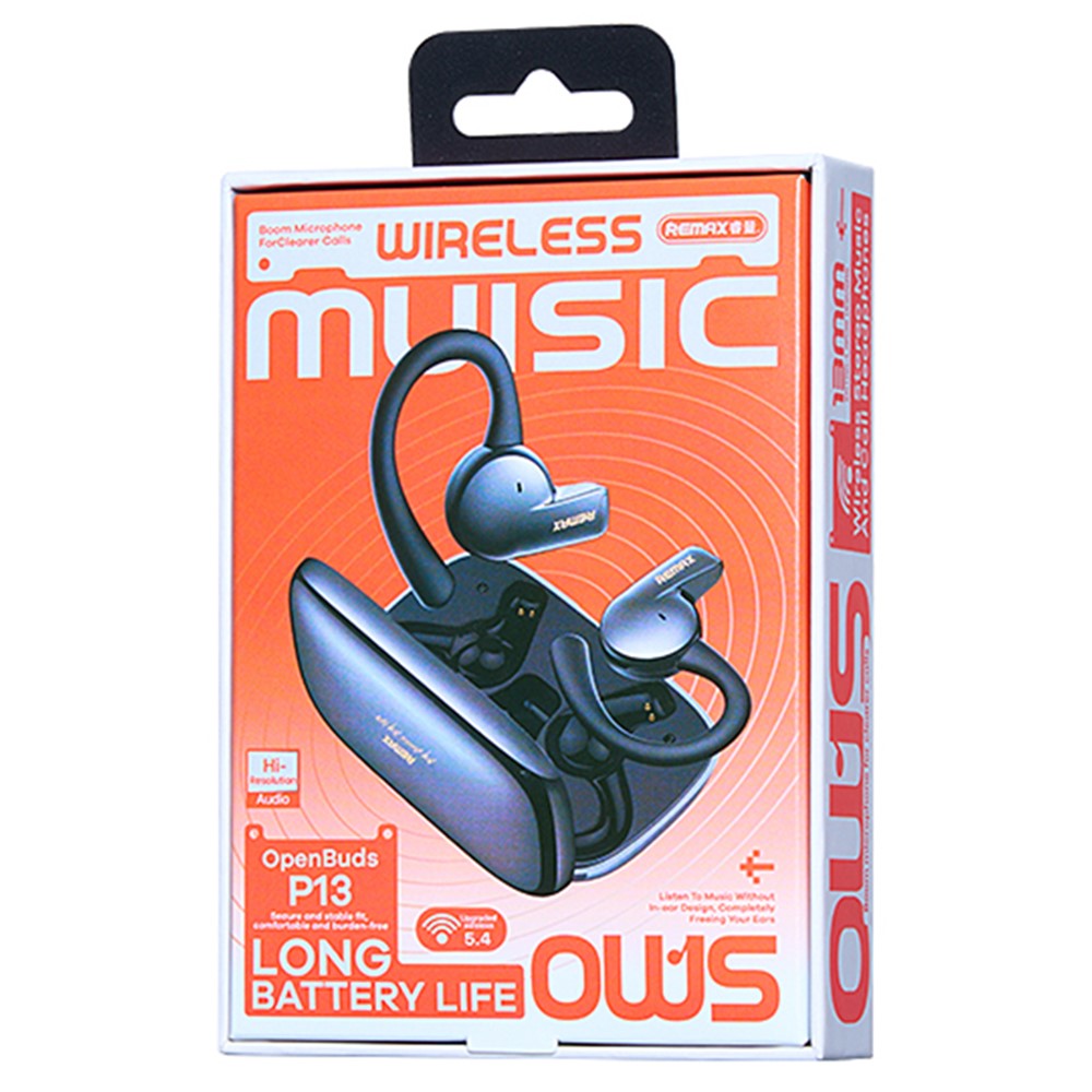 REMAX Openbuds P13 Kabelloser Open-Ear Kopfhörer – Stereo-Ohrhörer, Bluetooth-fähig, mit Ladecase, für Musik & Anruf