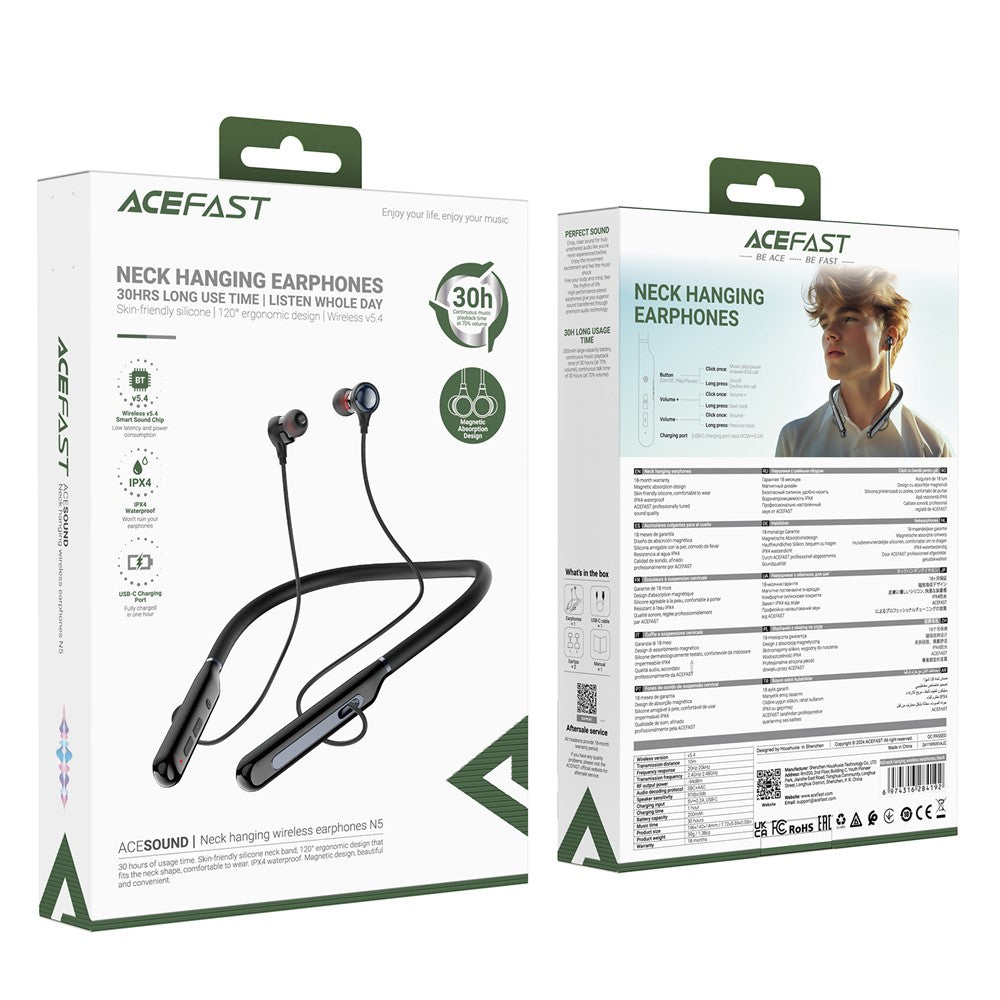 ACEFAST N5 Kabelloser Nacken-Kopfhörer – Mit Bluetooth 5.4