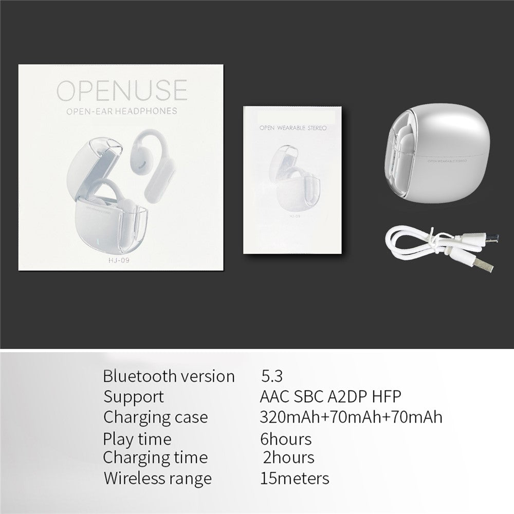 AHASTYLE WG134 Kabelloser Open-Ear Kopfhörer – Silikon-Ohrbügel-Kopfhörer, Bluetooth-kompatibel