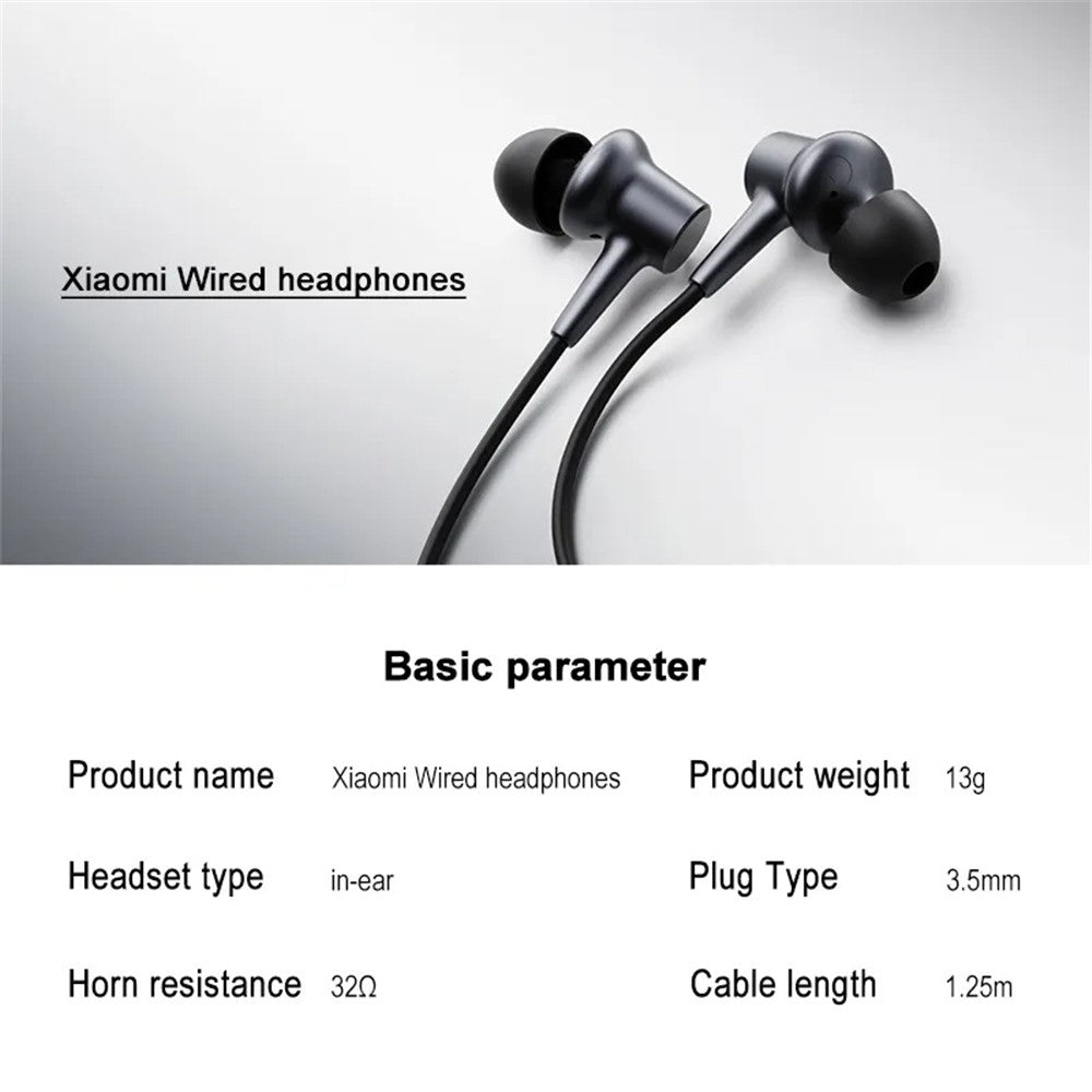 XIAOMI DDQ02WM In-Ear Kopfhörer – 3,5-mm, Kabelfernbedienung, Musik- & Anruffunktion