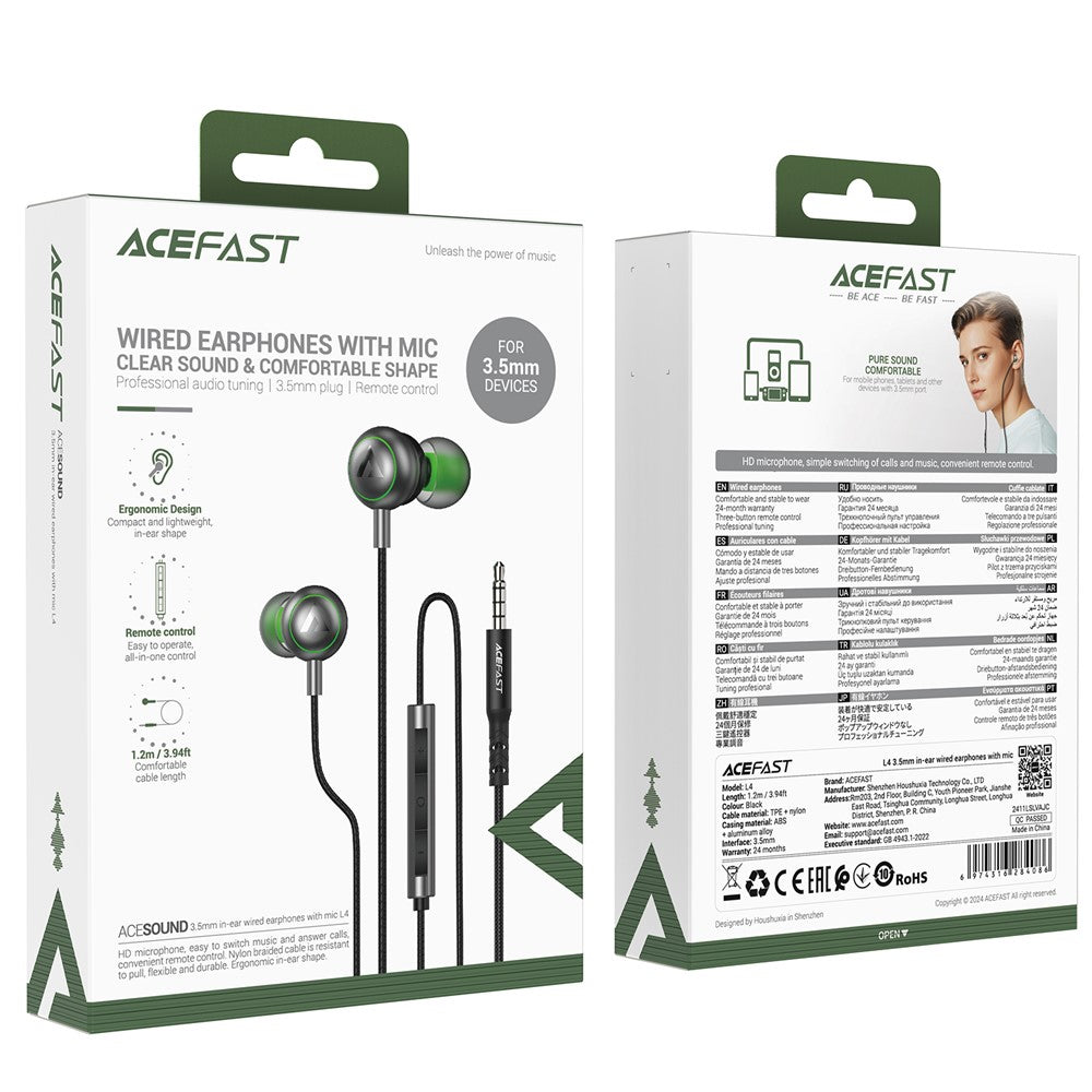 ACEFAST L4 In-Ear Kopfhörer – 3,5-mm, mit Mikrofon