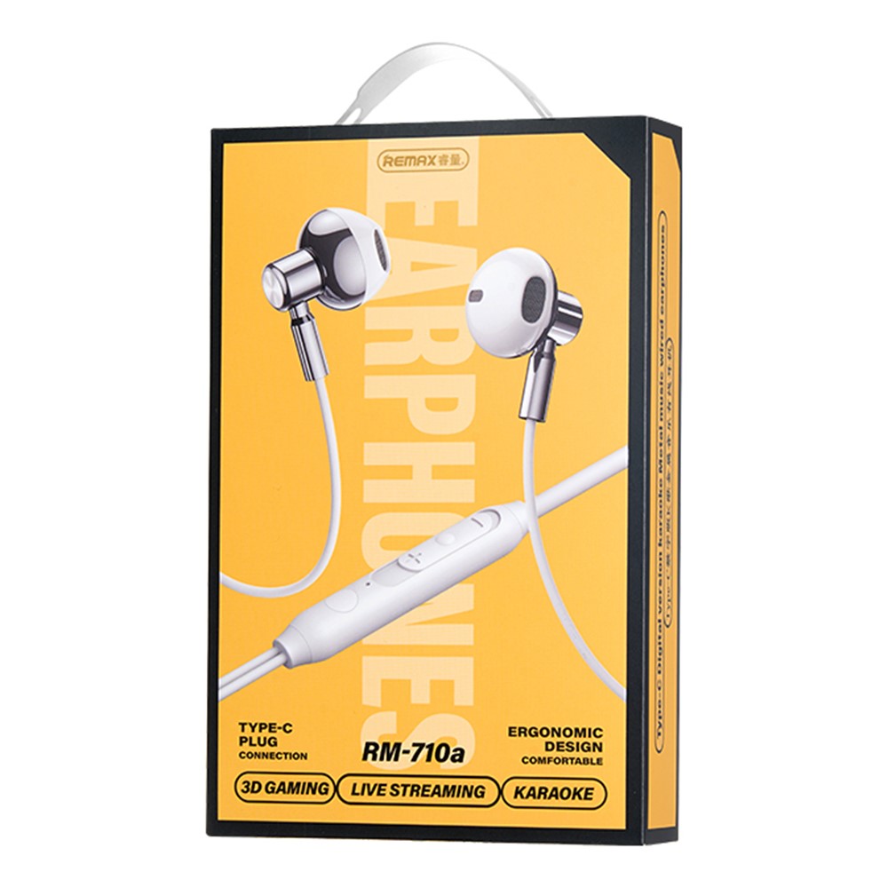 REMAX RM-710a In-Ear Kopfhörer – USB-C-Anschluss, Metallgehäuse & Mikrofon