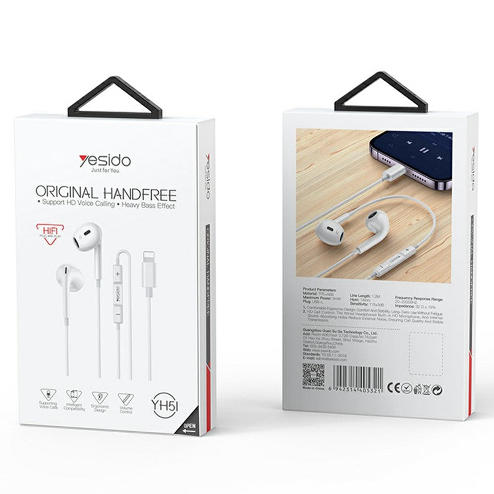 YESIDO YH51 In-Ear Kopfhörer – Mit IP-Anschluss, 14-mm-Dynamiktreiber & Multifunktionssteuerung