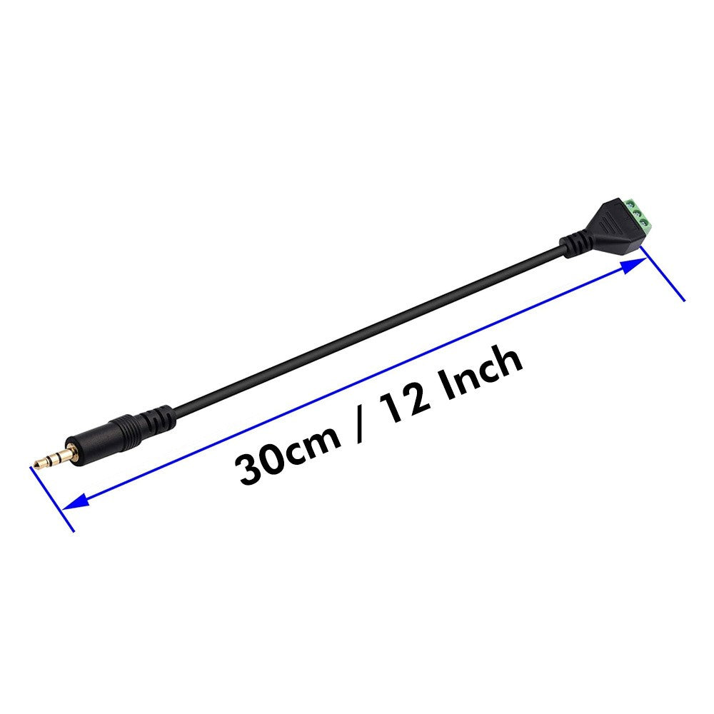 JUNSUNMAY Lötfreies 3,5-mm-Stereo-Stecker-auf-3-poliges-Anschluss-Audio-Adapterkabel