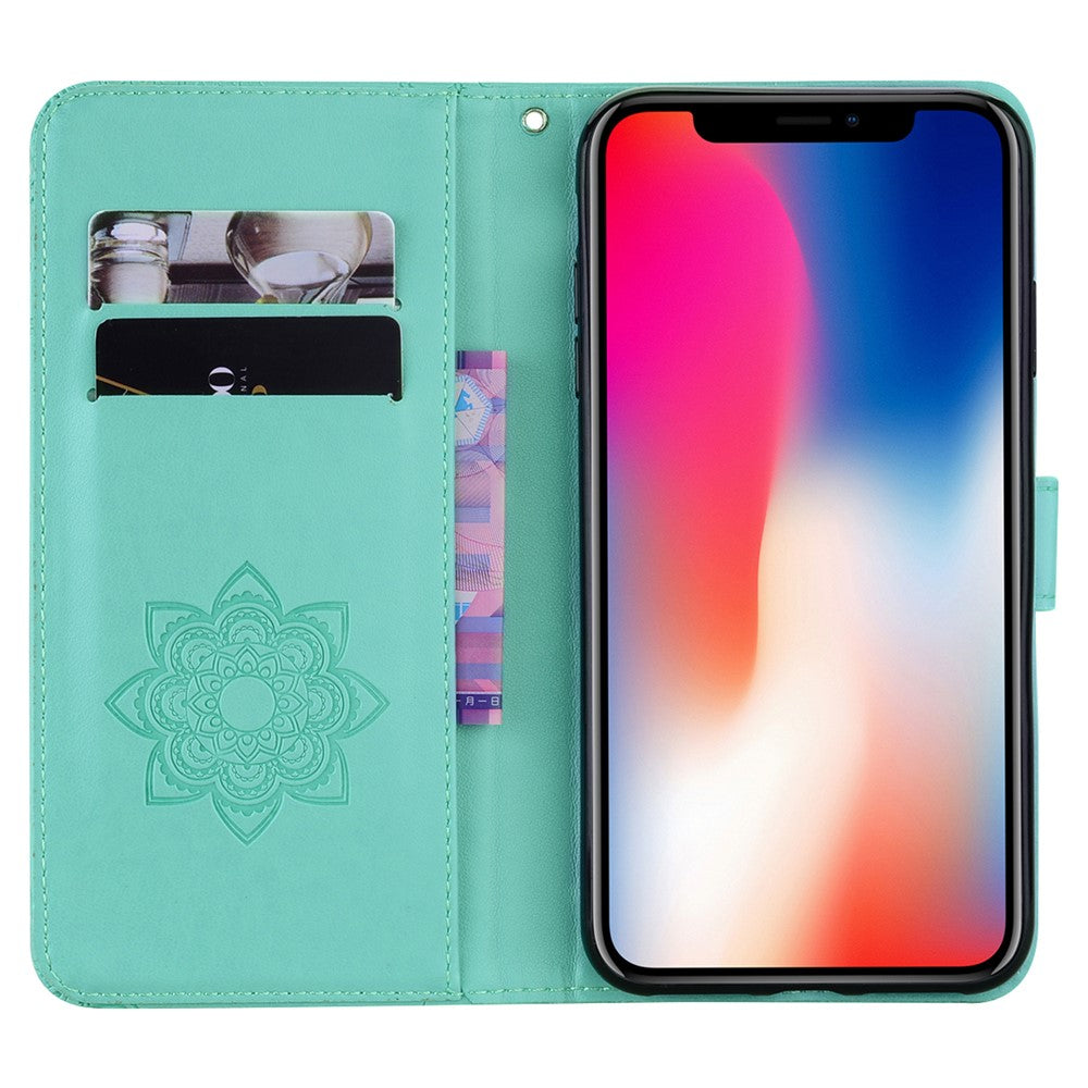 iPhone 12/12 Pro Handyhülle mit Eulenmuster & Strass-Steinen
