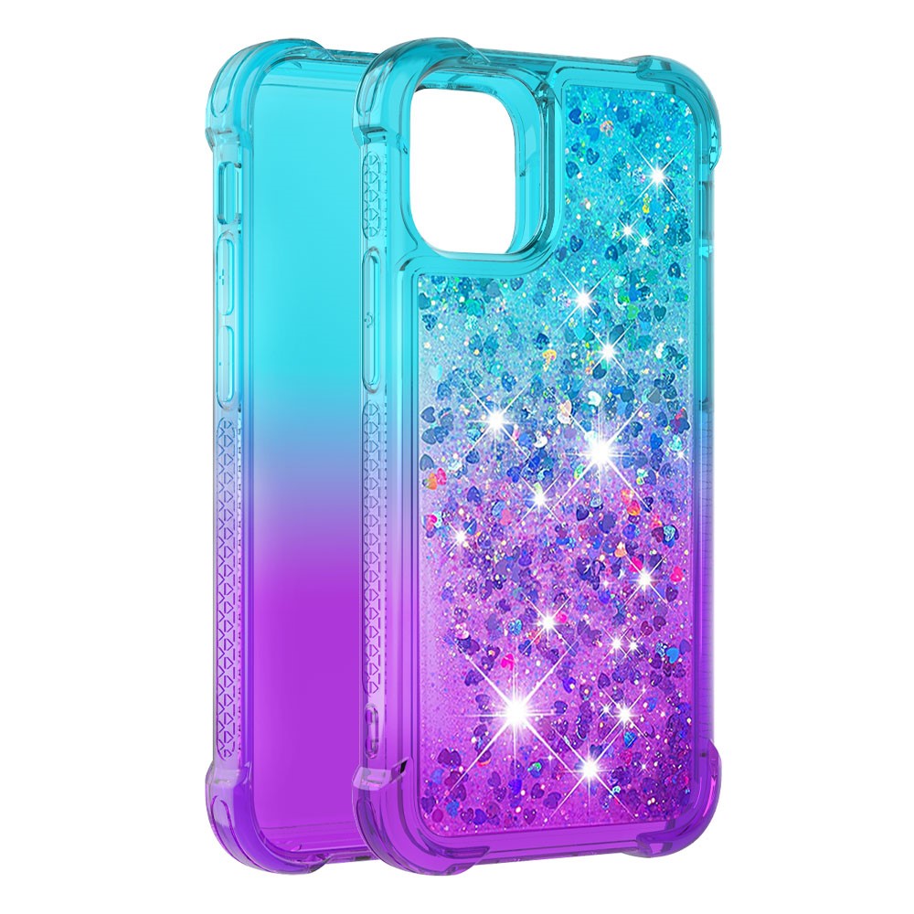 iPhone 12 mini Glitter-Hülle – Farbverlauf mit funkelndem Puder