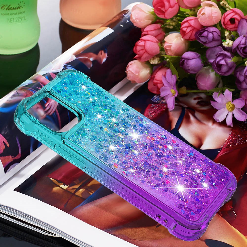 iPhone 12 mini Glitter-Hülle – Farbverlauf mit funkelndem Puder