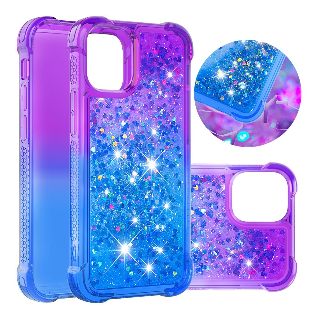 iPhone 12 mini Glitter-Hülle – Farbverlauf mit funkelndem Puder