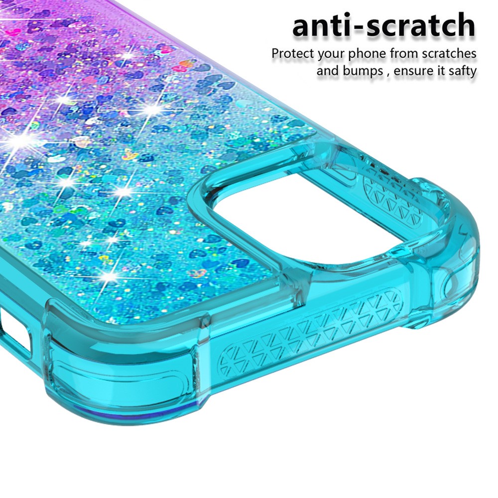 iPhone 12 /12 Pro Glitter-Hülle – Farbverlauf mit funkelndem Puder