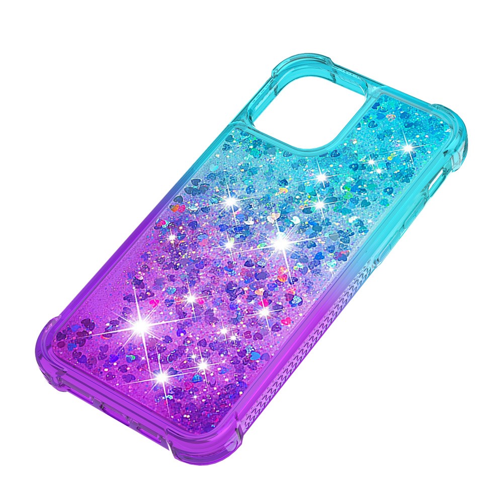 iPhone 12 /12 Pro Glitter-Hülle – Farbverlauf mit funkelndem Puder