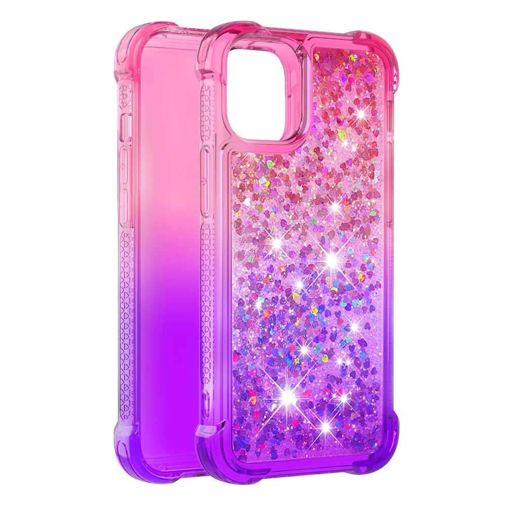 iPhone 12 Pro Max Glitter-Hülle – Farbverlauf mit funkelndem Puder