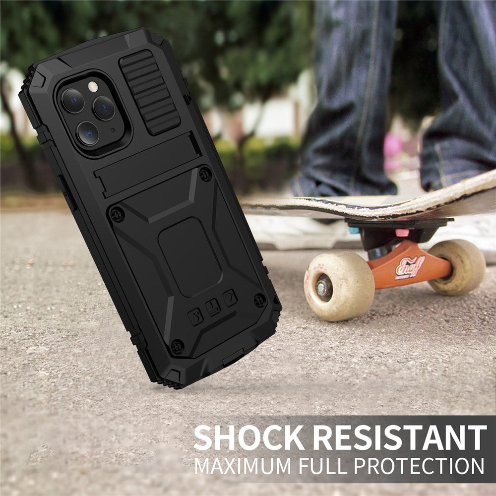 iPhone 12 Pro Max Schutzhülle – Stoßfest, staubdicht, mit gehärtetem Glas & Ständer