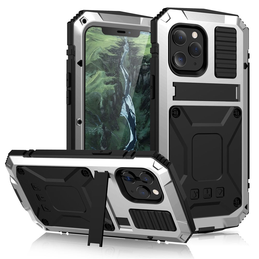 iPhone 12 Pro Max Schutzhülle – Stoßfest, staubdicht, mit gehärtetem Glas & Ständer