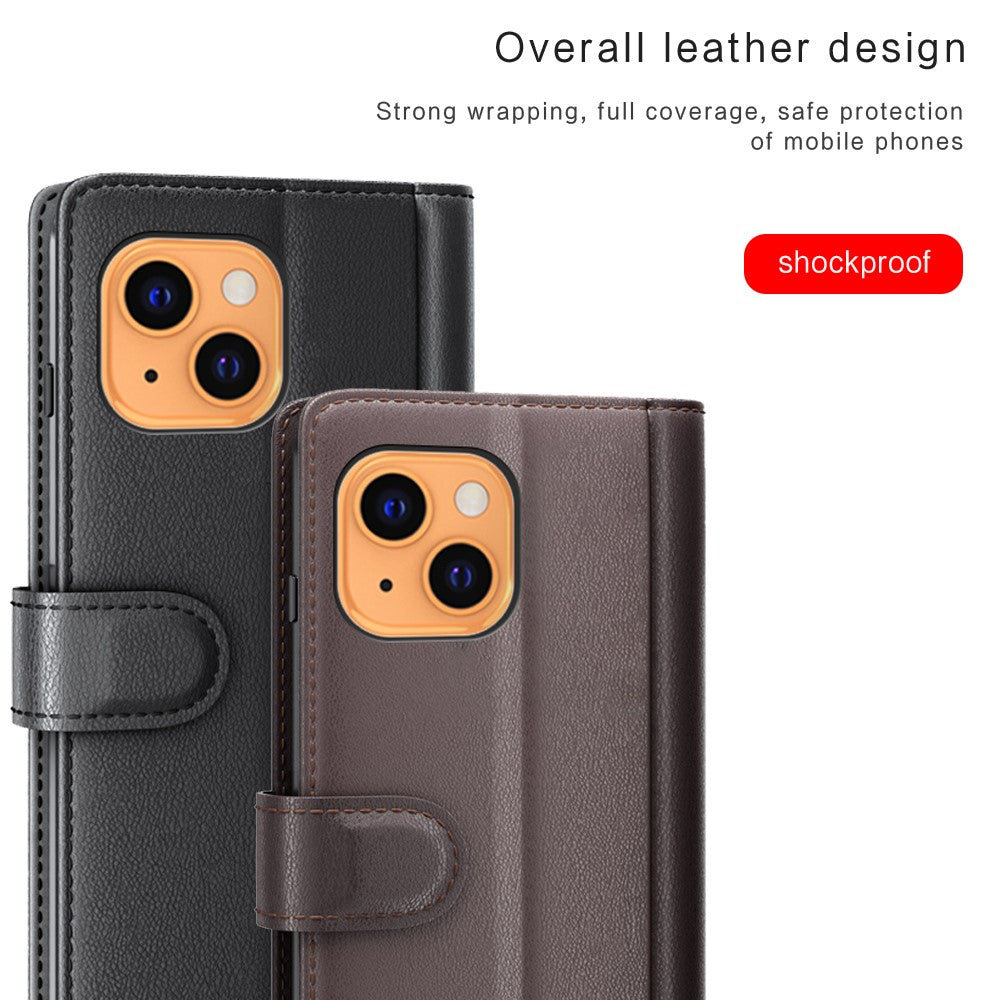 iPhone 13 mini Echtleder Hülle mit Kartenfach