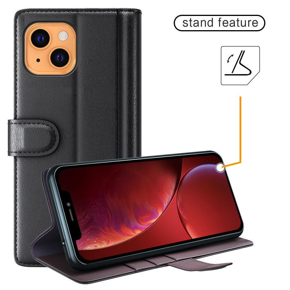 iPhone 13 mini Echtleder Hülle mit Kartenfach